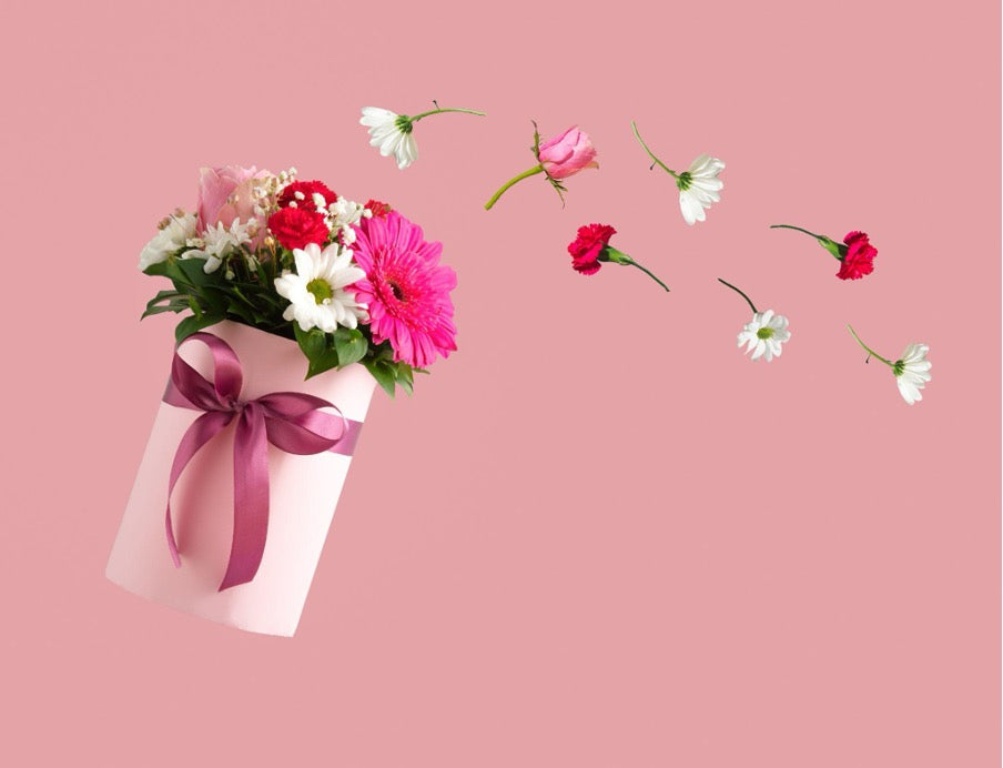 Flowers in a gift box