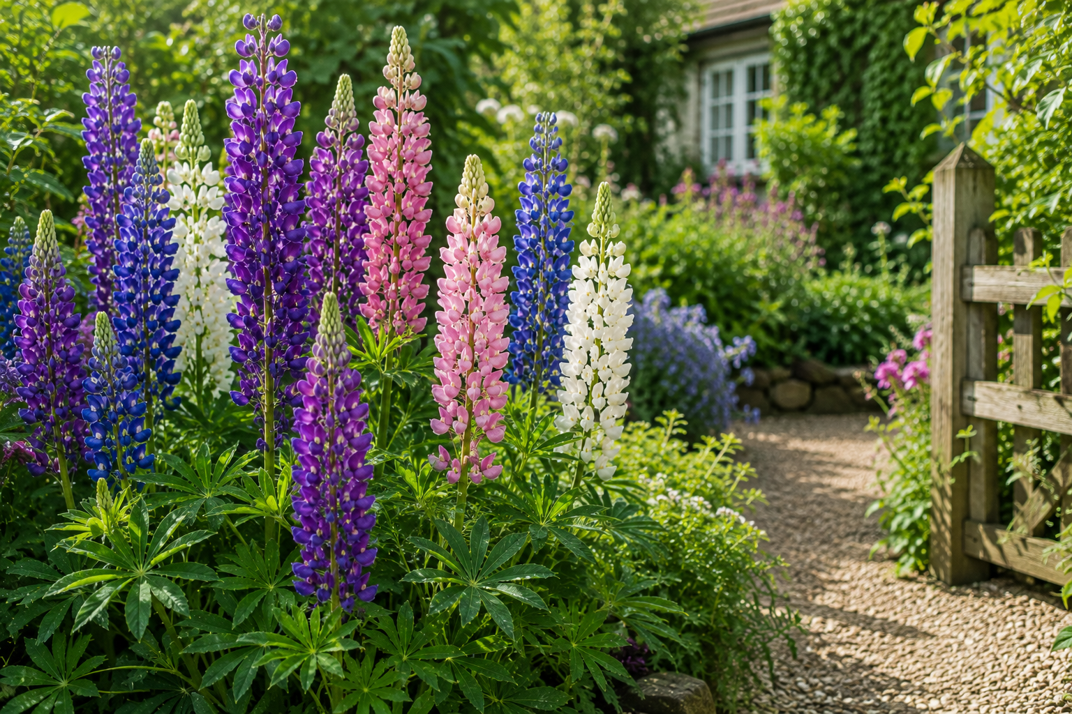 Garden full of Lupins
