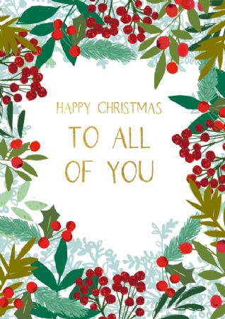 Happy Christmas to All of You Greeting Card