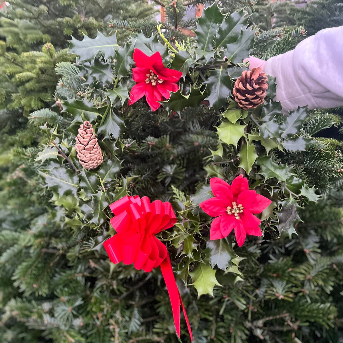 Real Holly Wreath | Hand Made Wreath (30cm)