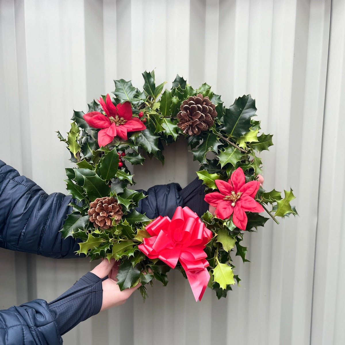 Real Holly Wreath | Hand Made Wreath (30cm)