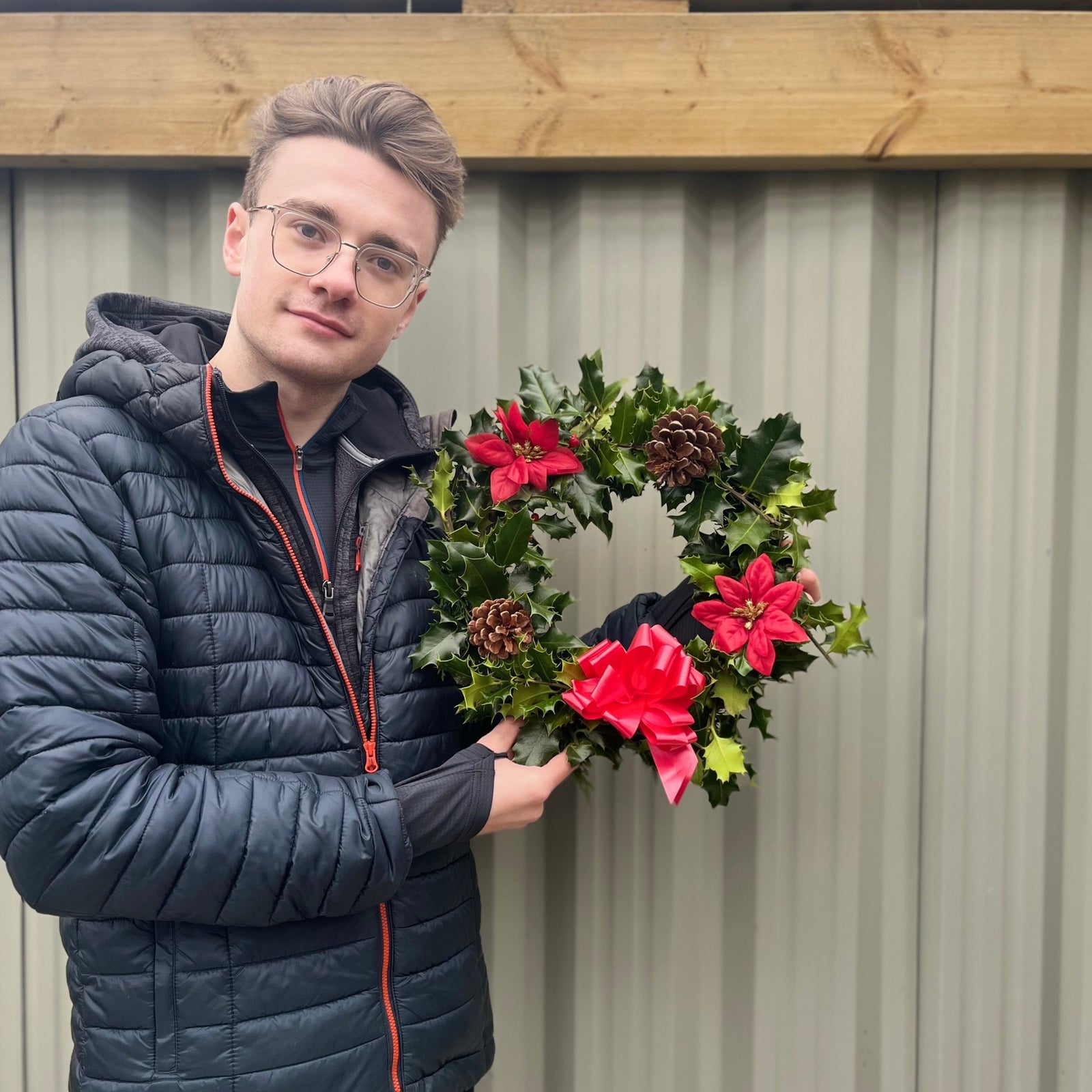 Real Holly Wreath | Hand Made Wreath (30cm)