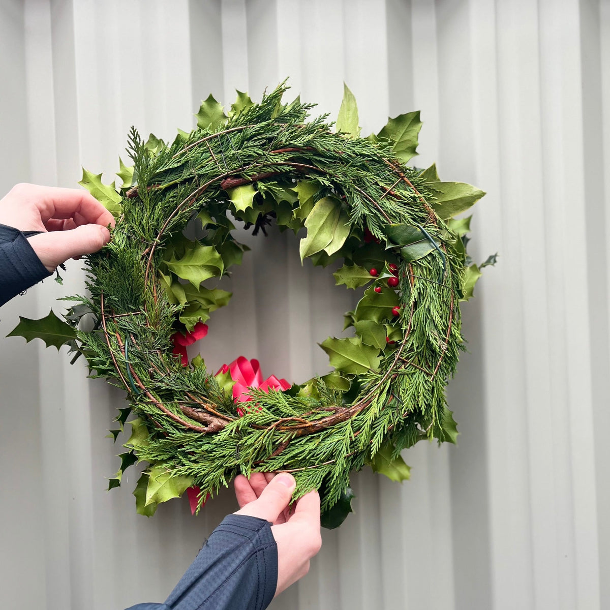 Real Holly Wreath | Hand Made Wreath (30cm)