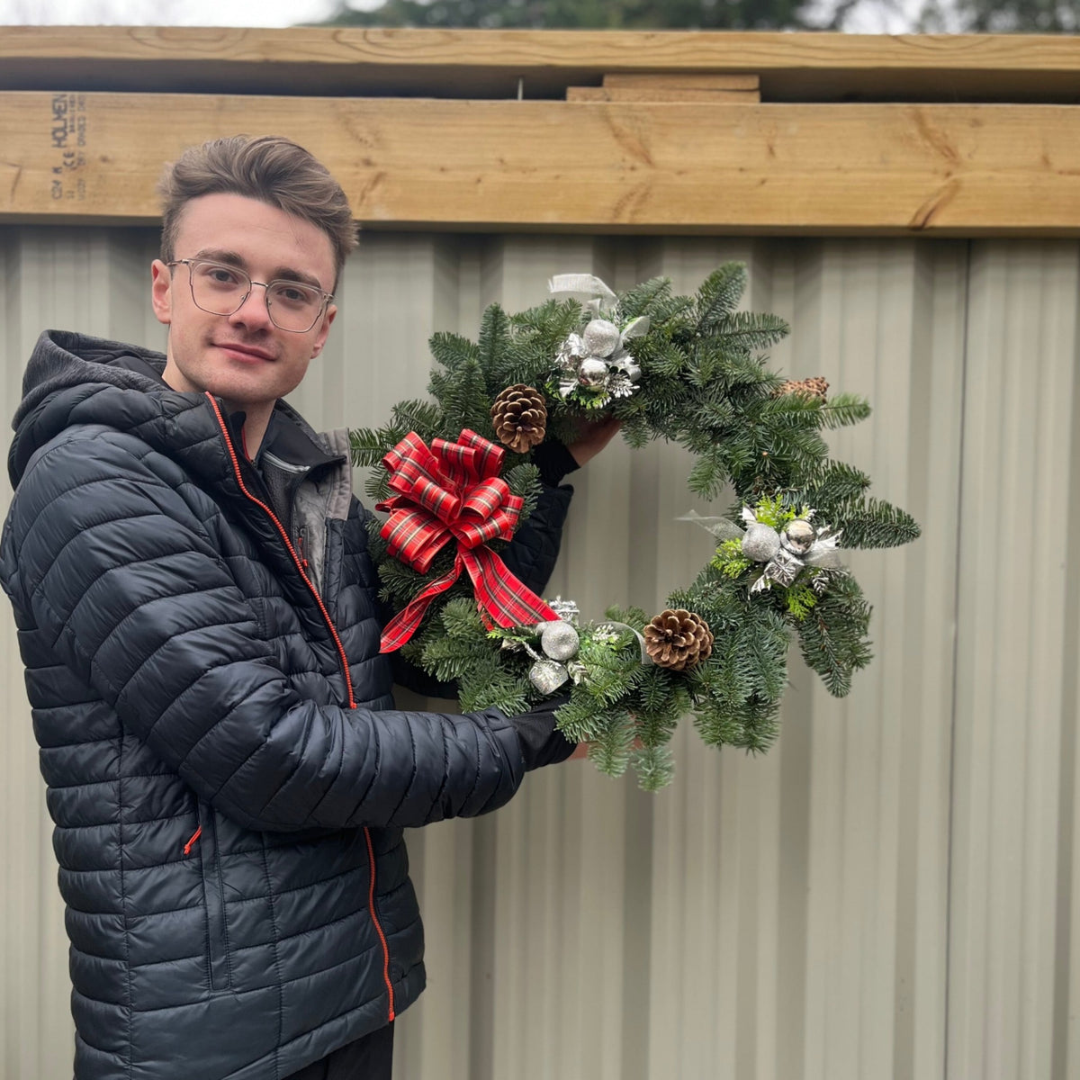 Noble Fir Christmas Wreath | 45cm | Real Wreath